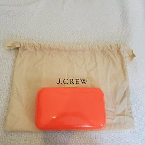 Neon Orange J Crew Collection Clutch Purse